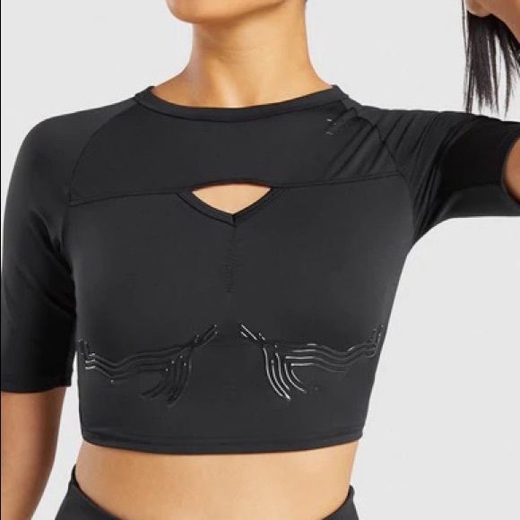Gymshark Exo Ultra Crop Top - Black - Picture 1 of 6